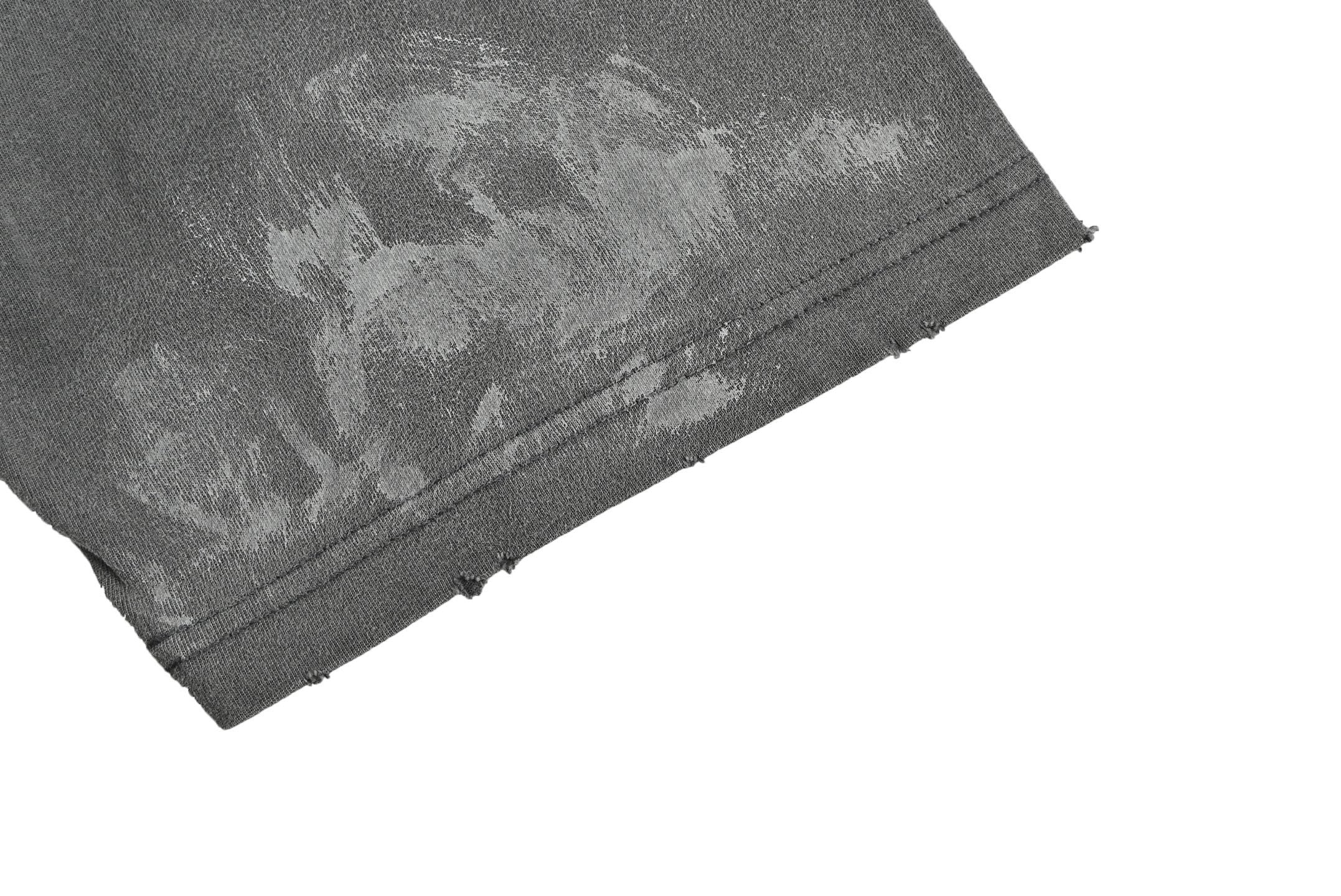 Balenciaga Dirty Effect Logo T-Shirt – Grey