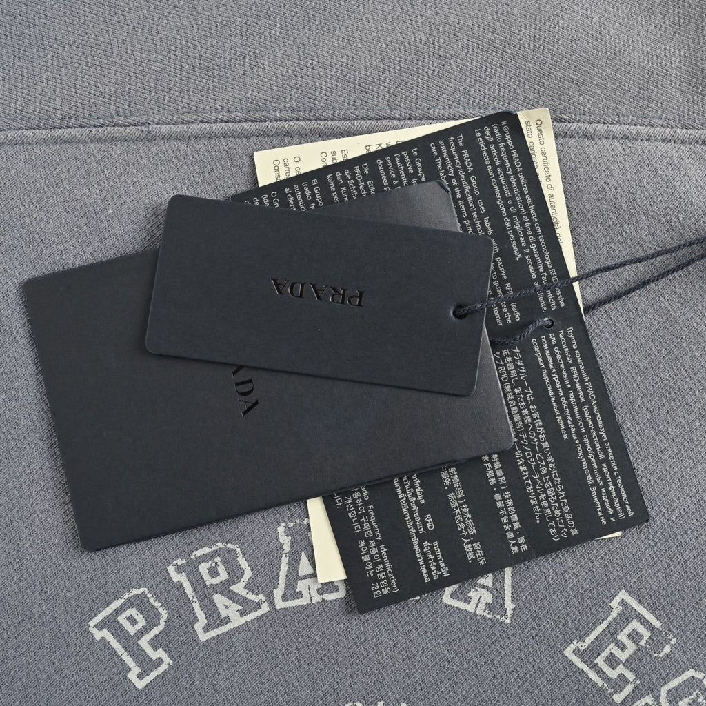 Prada Felpa Girocollo Logo Heritage – Grigio Polvere