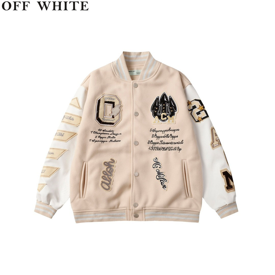 Off-White x AC Milan devil Varsity Jacket