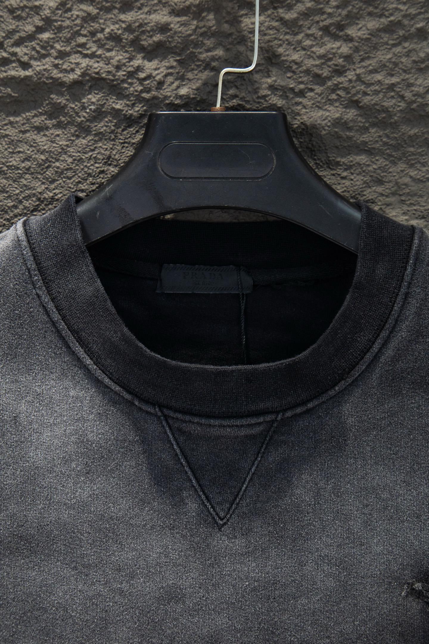 Prada Felpa Girocollo Dégradé Nera