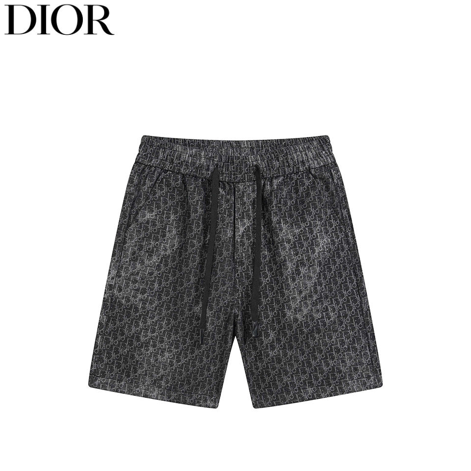 Dior Bermuda Uomo in tessuto tecnico con stampa Dior Oblique