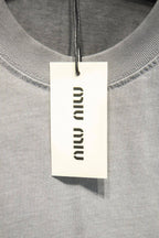 Miu Miu Logo Embroidered Cotton T-Shirt