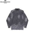 Balenciaga Felpa Oversize Effetto Washed – Grigio Antracite