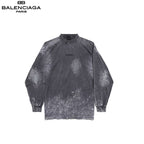 Balenciaga Felpa Oversize Effetto Washed – Grigio Antracite