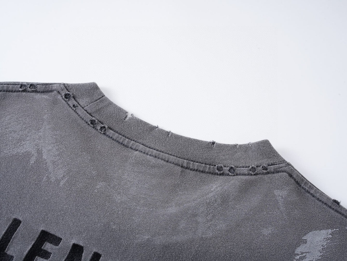 Balenciaga Felpa Oversize Effetto Washed – Grigio Antracite