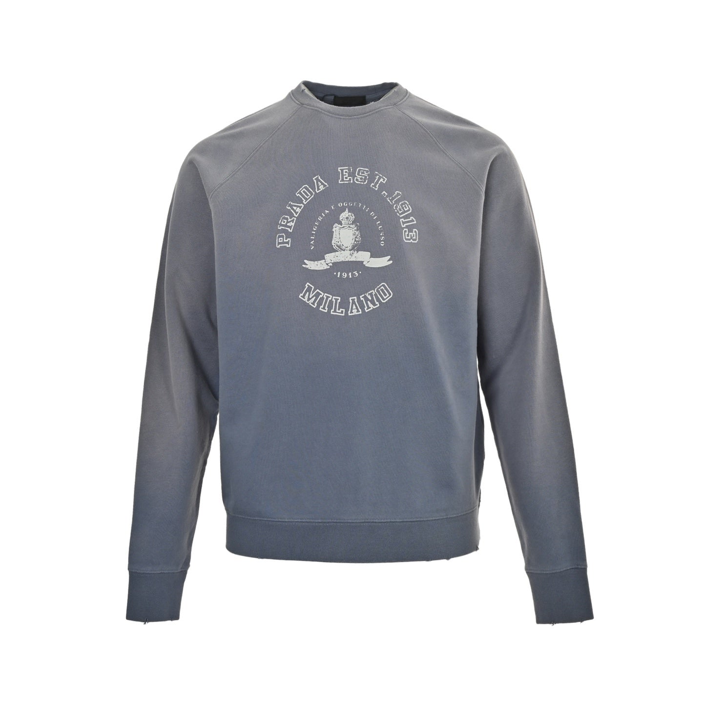 Prada Felpa Girocollo Logo Heritage – Grigio Polvere