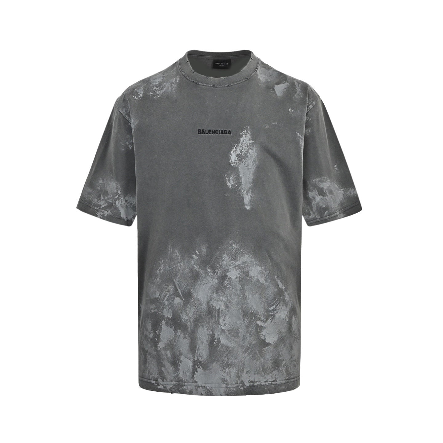 Balenciaga Dirty Effect Logo T-Shirt – Grey
