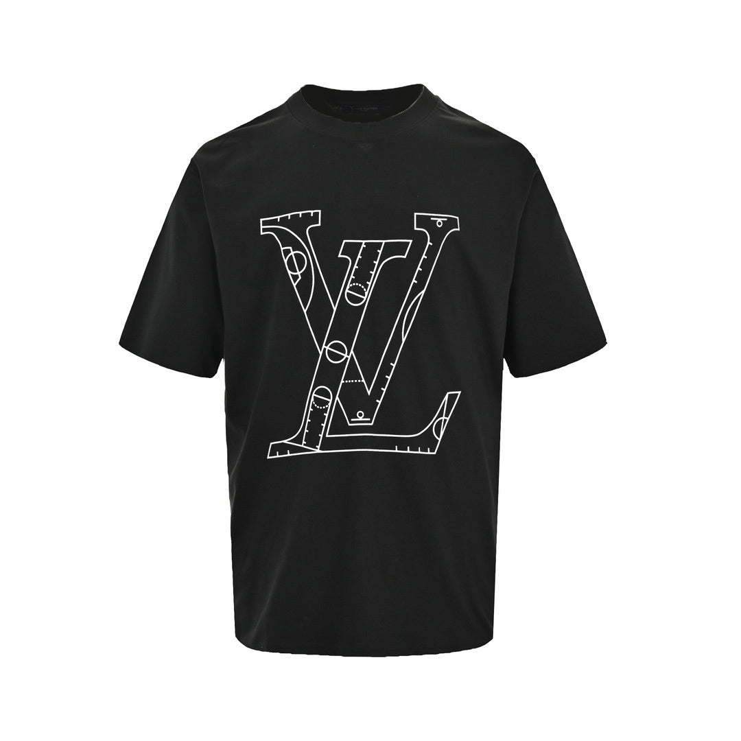 Louis Vuitton T-shirt Uomo in cotone con stampa LV e graphic Basketball