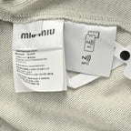 Miu Miu Embroidered Logo Cotton Hoodie