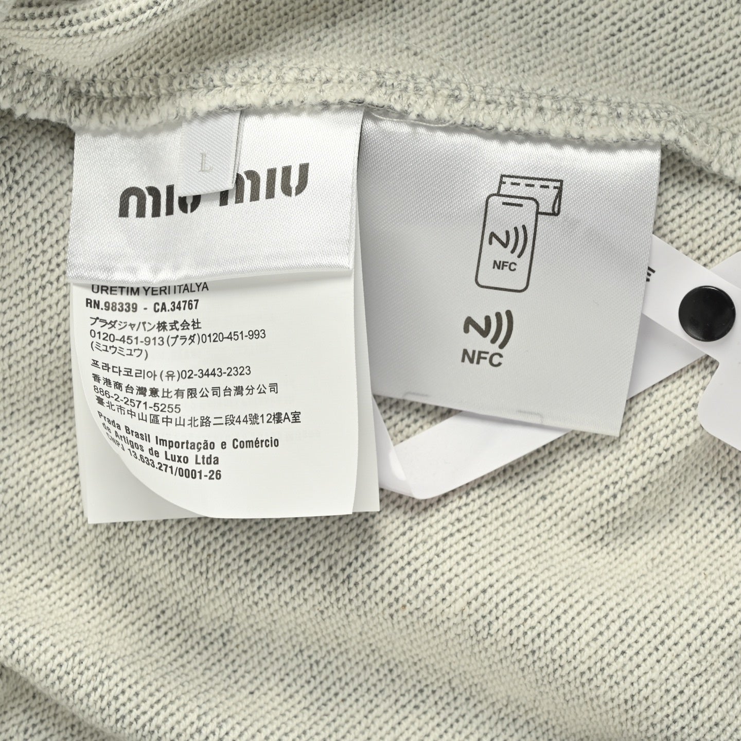 Miu Miu Embroidered Logo Cotton Hoodie