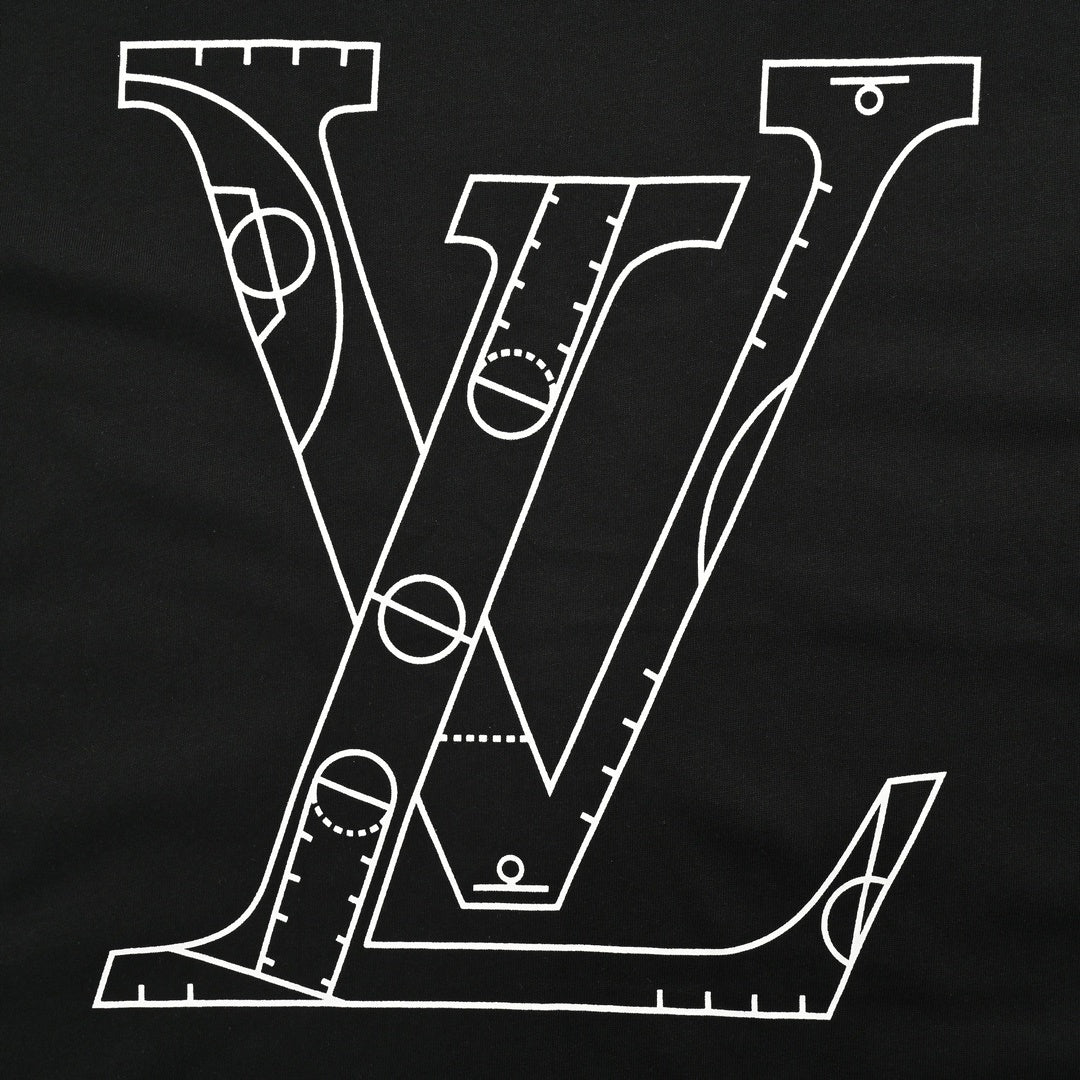 Louis Vuitton T-shirt Uomo in cotone con stampa LV e graphic Basketball