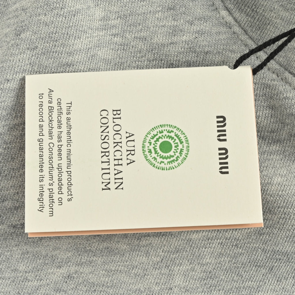 Miu Miu Embroidered Logo Cotton Hoodie