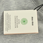 Miu Miu Embroidered Logo Cotton Hoodie