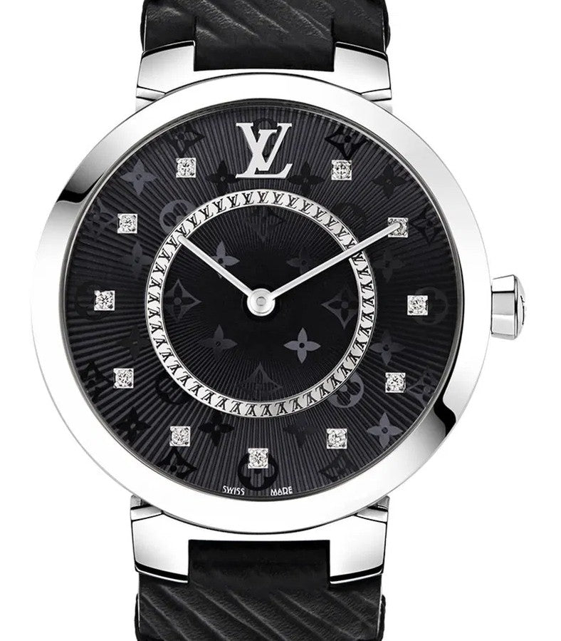 Louis Vuitton Tambour Slim Monogram Diamonds